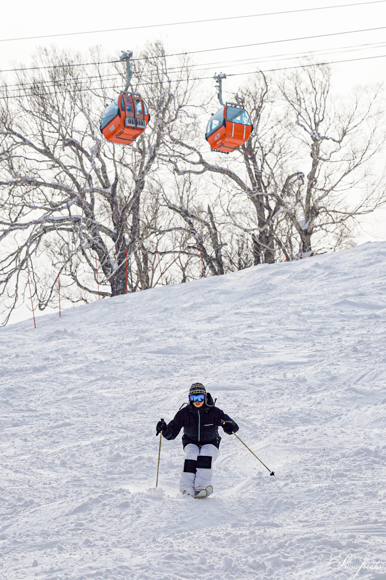 札幌国際スキー場 積雪たっぷり 300cm。コンディション良好なゲレンデでモーグル女子 ・畑田繭さんとコブコブセッション！